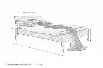 Mido von SKALIK - Jugendzimmer-Set 3-teilig aus natur geölter Eiche
