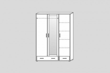 Mido von SKALIK - Jugendzimmer-Set 3-teilig aus natur geölter Eiche