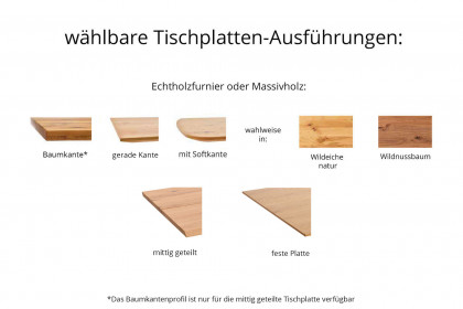 KOINOR T1617 - Esszimmertisch in Wildnussbaum, mit Softkante