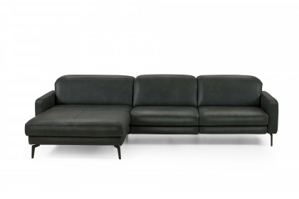 HU-RL25070 von Hukla - Ledersofa links anthrazit