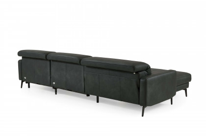 HU-RL25070 von Hukla - Ledersofa links anthrazit