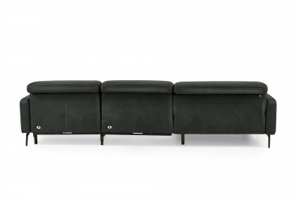 HU-RL25070 von Hukla - Ledersofa links anthrazit
