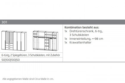Montclar von Rauch Orange - Schrank 6T3SK mit Innenausstattung