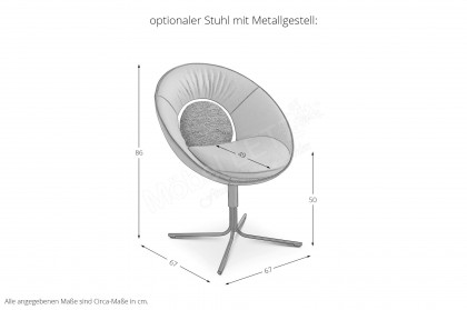 KOINOR T1057 - Esstisch mit mattschwarzem Säulengestell