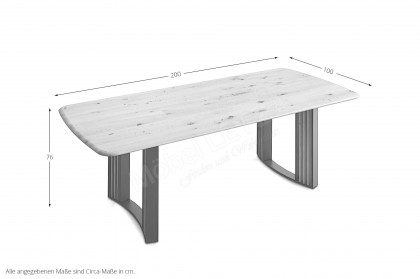 KOINOR T1035 - Esstisch mit Metall-/ Holzgestell