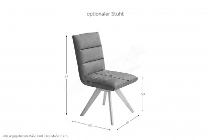 KOINOR T1035 - Esstisch mit Metall-/ Holzgestell