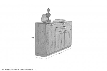 Tessaro-D von Schösswender - Sideboard TED 09R in Burguesa Eiche