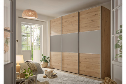 Includo von Staud - 3-türiger Kleiderschrank Artisan Eiche/sand