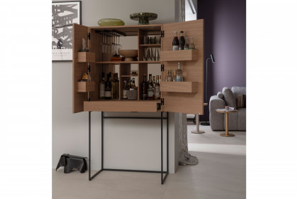 Amaya von SCHÖNER WOHNEN - Barschrank in Eiche milk