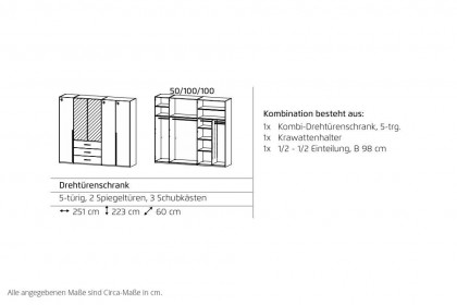 Montclar von Rauch Orange - Kombi-Kleiderschrank fango mit Innenzubehör