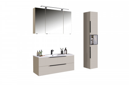 Serie 6110 von Pelipal - Badezimmer in Kaschmir matt & schwarz