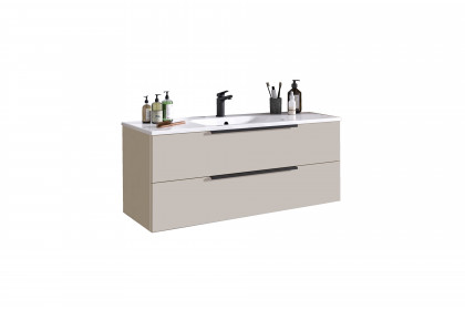 Serie 6110 von Pelipal - Badezimmer in Kaschmir matt & schwarz