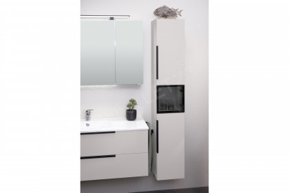 Serie 6110 von Pelipal - Badezimmer in Kaschmir matt & schwarz