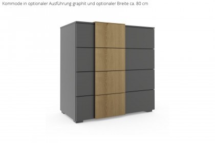 Kona-F von Rauch Black - Kommode 120 champagner - Eiche massiv