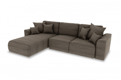 PG-LE-02 von BASTI dein Sofa - Cordsofa links braun