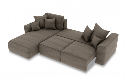 PG-LE-02 von BASTI dein Sofa - Cordsofa links braun