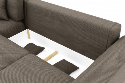 PG-LE-02 von BASTI dein Sofa - Cordsofa links braun