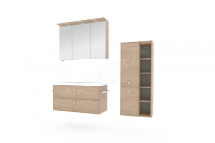 Serie 7300 von Pelipal - Badezimmer in Tropea Eiche mit Midischrank