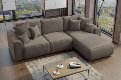 PG-LE-02 von BASTI dein Sofa - Cordsofa rechts braun