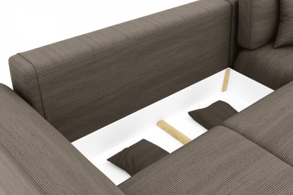 PG-LE-02 von BASTI dein Sofa - Cordsofa rechts braun