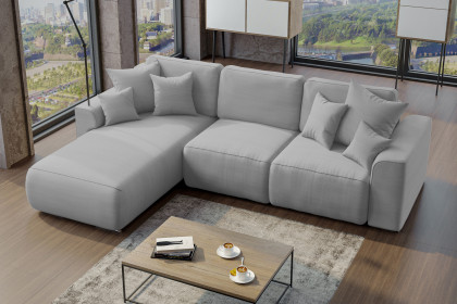 PG-LE-02 von BASTI dein Sofa - Sofaecke links hellgrau