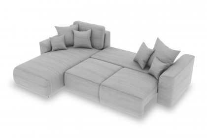 PG-LE-02 von BASTI dein Sofa - Sofaecke links hellgrau