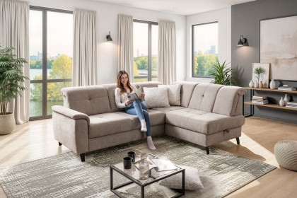 Verso von Sit & More - Polstergarnitur rechts taupe