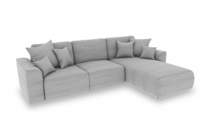 PG-LE-02 von BASTI dein Sofa - Sofaecke rechts hellgrau