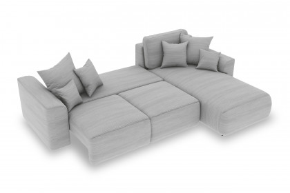 PG-LE-02 von BASTI dein Sofa - Sofaecke rechts hellgrau
