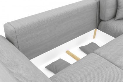 PG-LE-02 von BASTI dein Sofa - Sofaecke rechts hellgrau