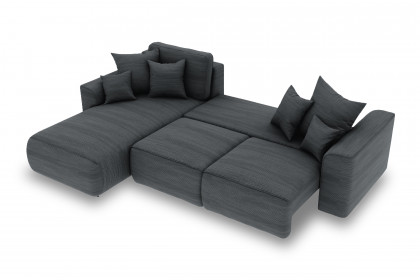 PG-LE-02 von BASTI dein Sofa - Eckgarnitur links dunkelgrau