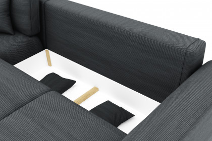PG-LE-02 von BASTI dein Sofa - Eckgarnitur links dunkelgrau