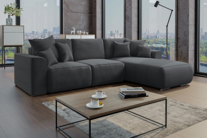 PG-LE-02 von BASTI dein Sofa - Eckgarnitur rechts dunkelgrau