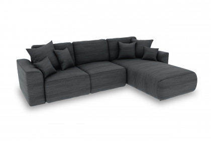PG-LE-02 von BASTI dein Sofa - Eckgarnitur rechts dunkelgrau