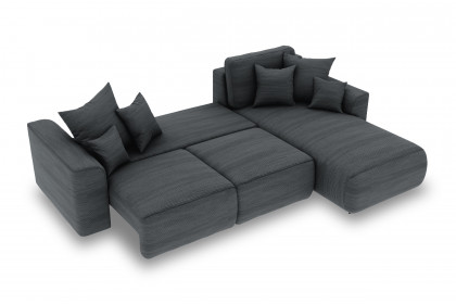 PG-LE-02 von BASTI dein Sofa - Eckgarnitur rechts dunkelgrau