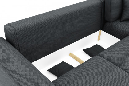 PG-LE-02 von BASTI dein Sofa - Eckgarnitur rechts dunkelgrau