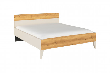 Kona-F von Rauch Black - Doppelbett champagner - Asteiche massiv