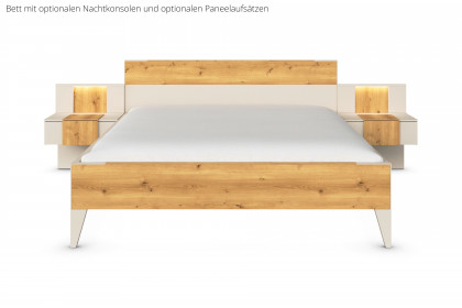 Kona-F von Rauch Black - Doppelbett champagner - Asteiche massiv