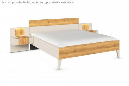 Kona-F von Rauch Black - Doppelbett champagner - Asteiche massiv