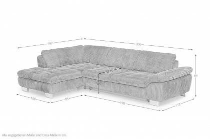 MP-IN14007 von Megapol - Ecksofa anthrazit