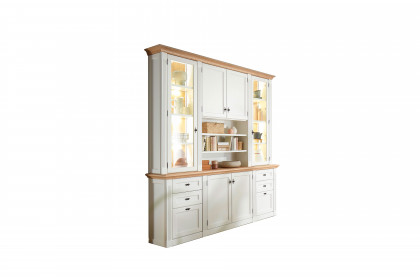 Maisonette von Wehrsdorfer - Vitrine in Lack weiß/ Asteiche