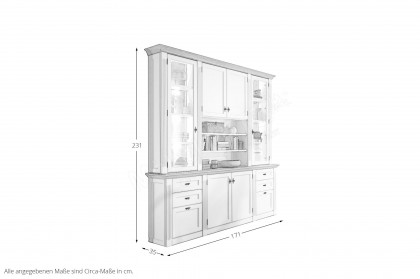 Maisonette von Wehrsdorfer - Vitrine in Lack weiß/ Asteiche