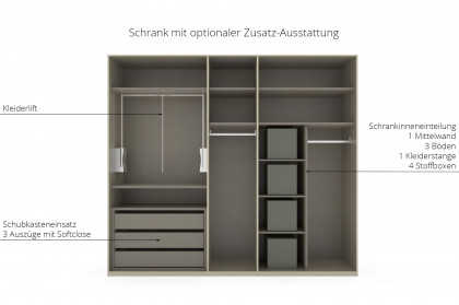 Kona-F von Rauch Black - Schlafzimmer champagner - Asteiche massiv