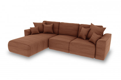 PG-LE-02 von BASTI dein Sofa - Cordsofa Variante links terracotta