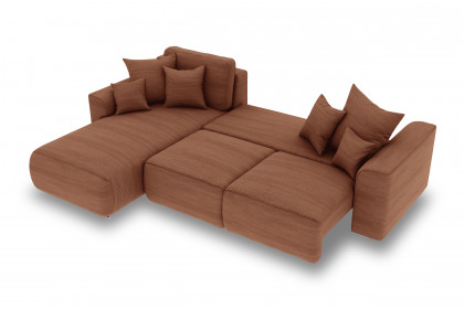 PG-LE-02 von BASTI dein Sofa - Cordsofa Variante links terracotta