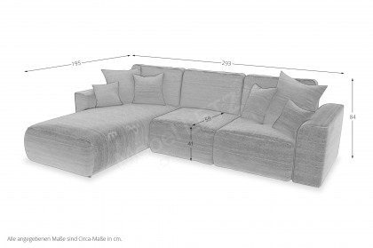 PG-LE-02 von BASTI dein Sofa - Cordsofa Variante links terracotta