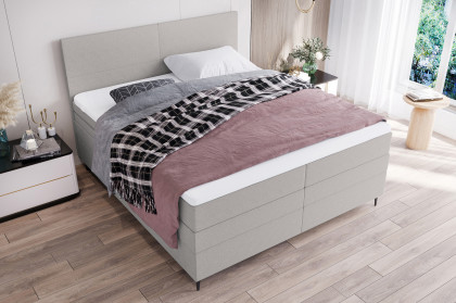 BX-LE-04 von SW KOLLEKTION - Boxspringbett hellgrau