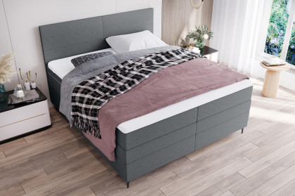BX-LE-04 von SW KOLLEKTION - Boxspringbett grau