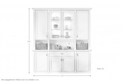 Maisonette von Wehrsdorfer - Vitrine in Lack weiß
