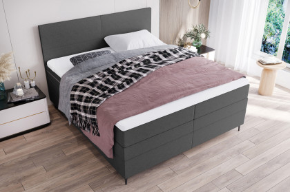 BX-LE-04 von SW KOLLEKTION - Boxspringbett schiefergrau